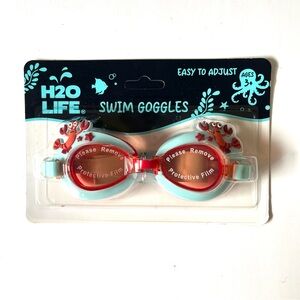 H2O Life Swim Goggles with Lobster Design Fun Toddler 3+Easy To Adjust Anti-fog